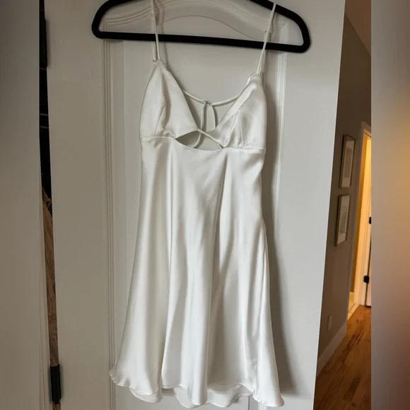 Zara Satin Cut Out Dress - Picture 2 of 3